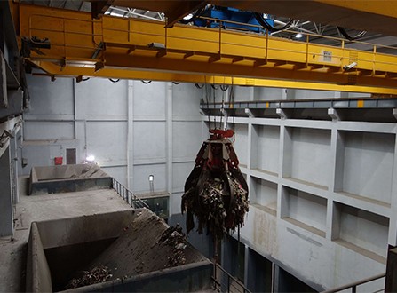 Grab Overhead Crane For Garbage