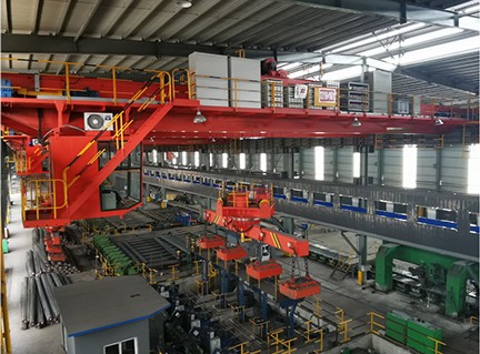 Electromagnetic Overhead Crane with Slewing Carrier Beam
